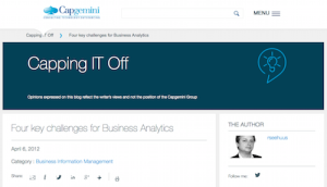 Four Key Challenges for Business Analytics