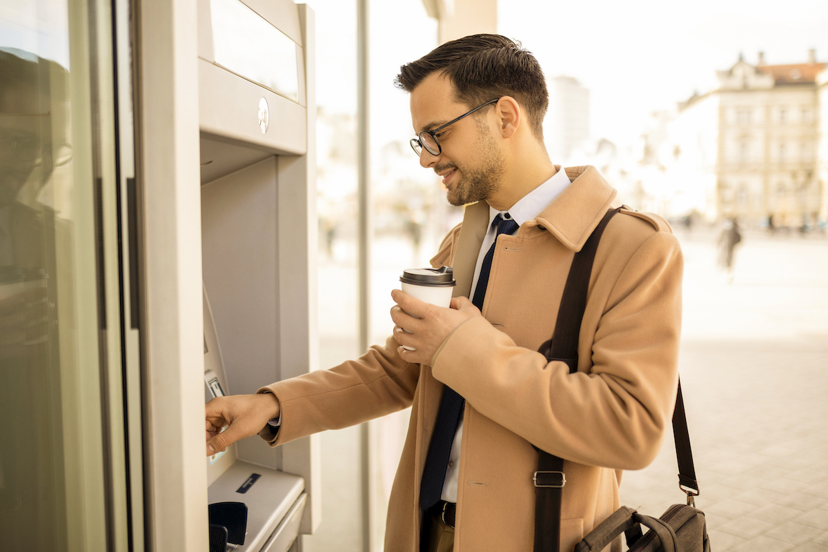 Man at ATM